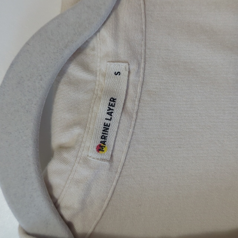 Marine Layer Blue and Cream Striped Polo Shirt - Size Small - Picture 5 of 10